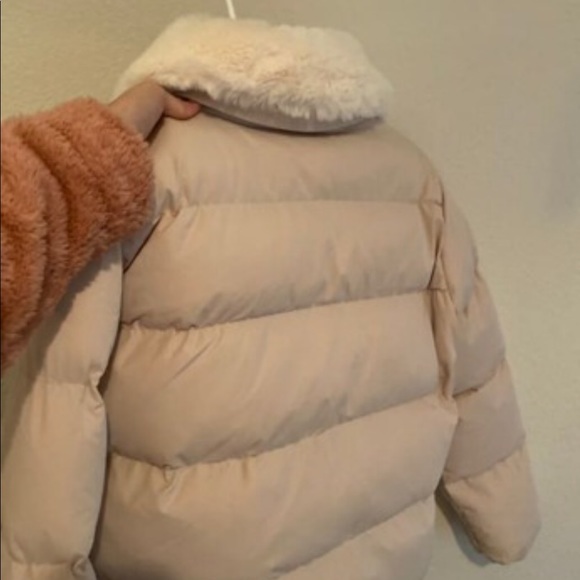 Teddy drawstring white puffer coat - Picture 5 of 9